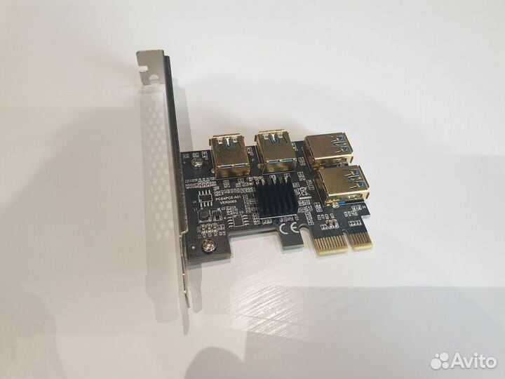 Адаптер-разветвитель pci-e на 4 райзера