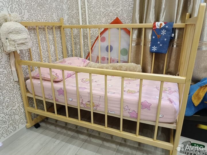 Детская кровать с матрасом бу