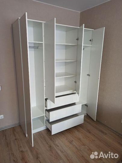 Шкаф Аванта (Мори) 4-х ств белый 1,60 м