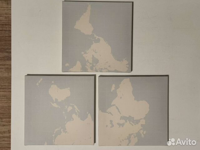 Набор постеров икеа на подрамнике. Карта мира