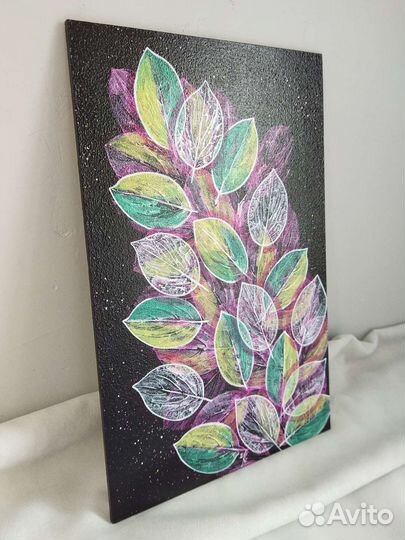 Картина абстракция акрилом, 20*30 см