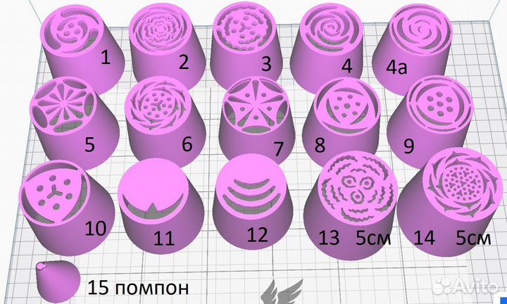 Насадки на кондитерский мешок цветы