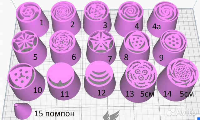 Насадки на кондитерский мешок цветы