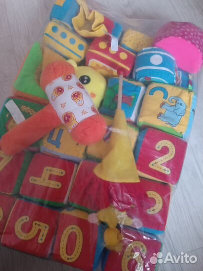 Мягкие развивающие кубики