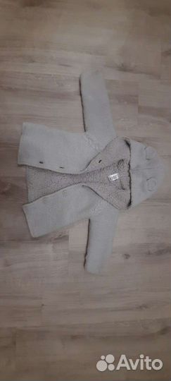 Пальто + шапка для девочки 80 86