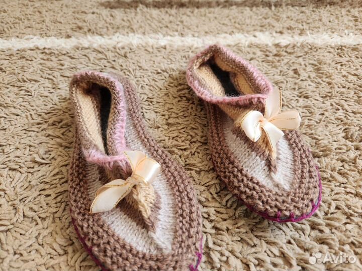Вязанные тапочки