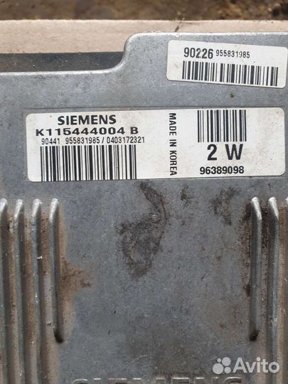 Блок управления двигателем деоо matiz