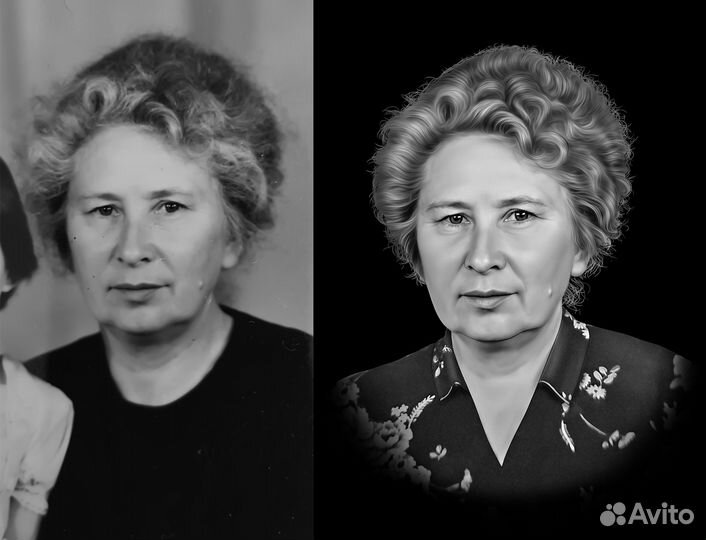 Портрет фото на памятник, ретушь, восстановление