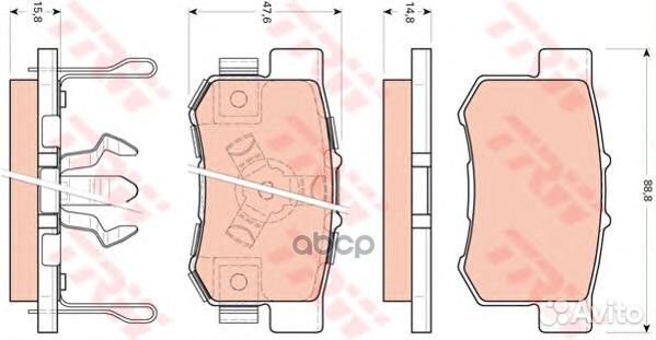 Колодки задние honda accord viii, CR-V II, IV G