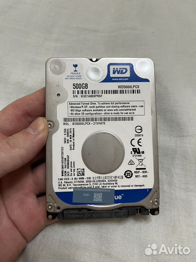 Жесткий диск 500gb SATA 2,5 wd5000lpcx