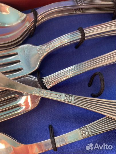 Набор столовых приборов мельхиор СССР