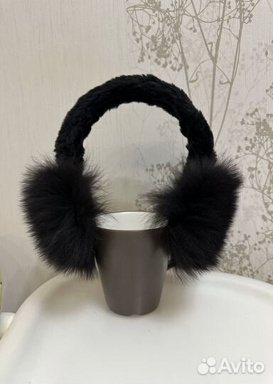 Натуральные меховые наушники