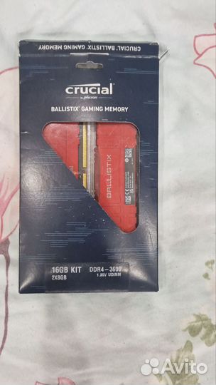 Оперативная память crucial ballistix 3600 16GB