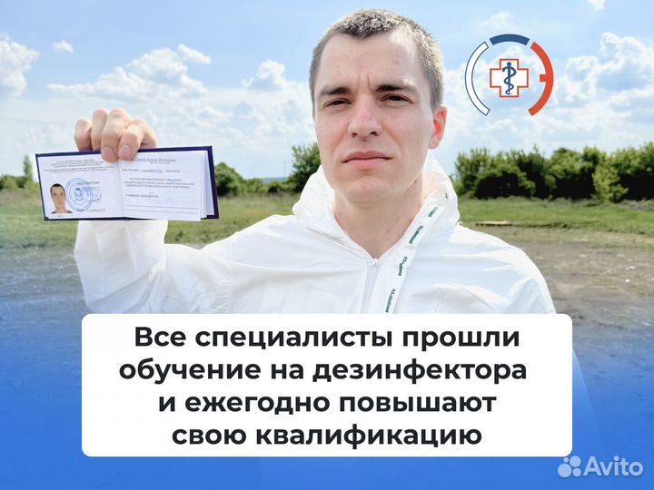 Уничтожение тараканов клопов плесени - дезинфекция