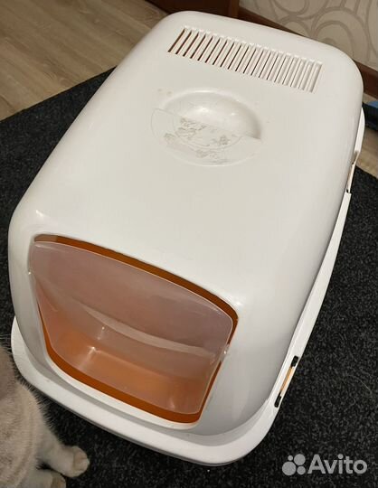 Закрытый лоток для кошек большой, туалет-домик