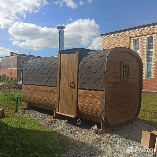 Баня бочка квадро
