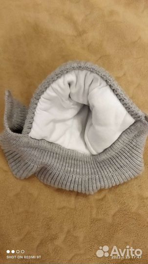 Зимняя шапочка для новорожденных Журавлик 38-40