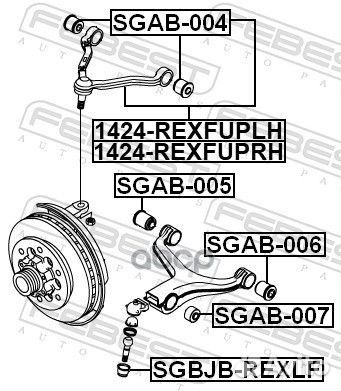 Рычаг передний верхний левый 1424-rexfuplh Febest