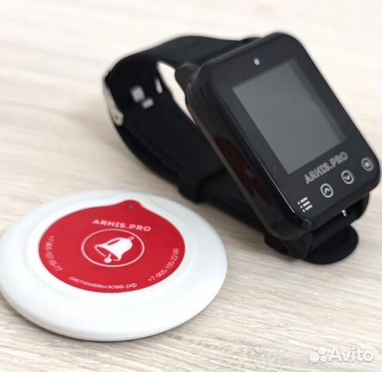 Влагозащищенный пейджер, кнопка вызова официанта