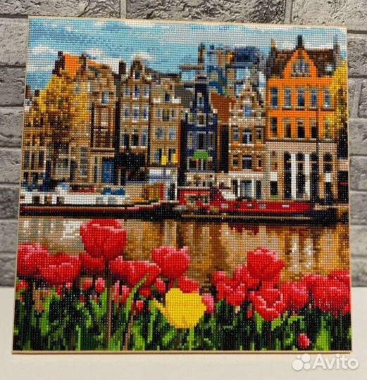 Алмазная мозаика на подрамнике Амстердам