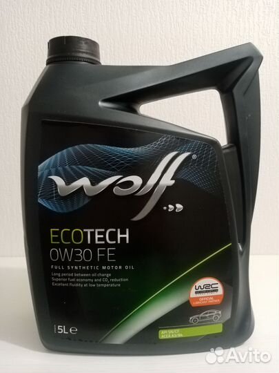 Масло Wolf 0W30 Eco Tech 4/5л. Бельгия