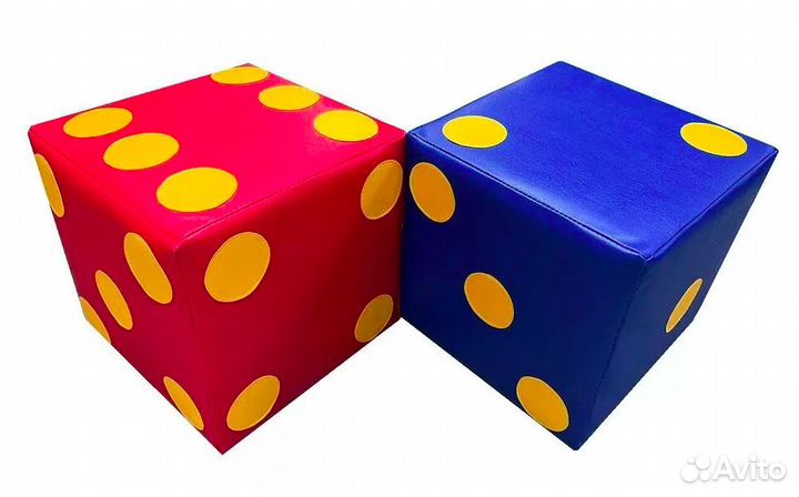 Игровой набор мягких кубиков Кости 2 шт
