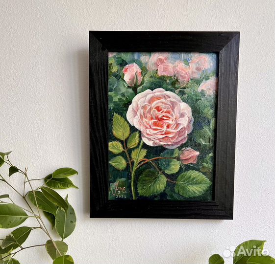 Картина маслом «Чайные розы»