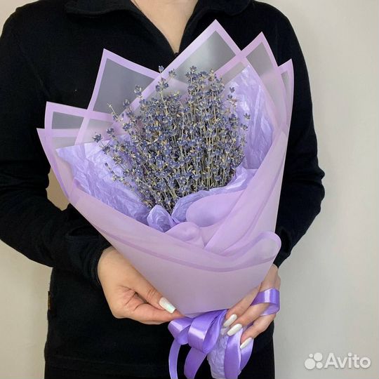 Ароматная лаванда, сухоцвет, букеты