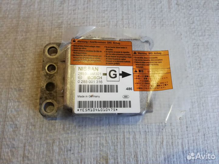 Блок управления SRS AirBag Ниссан Альмера Н 16