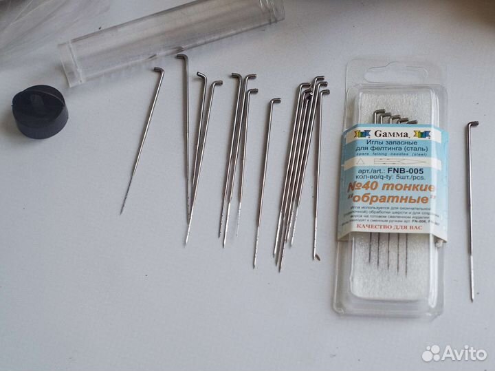 Шерсть для валяния 500гр + иглы