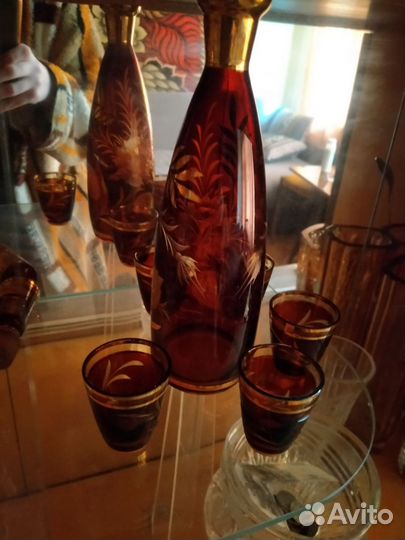 Графин хрустальный со стаканами