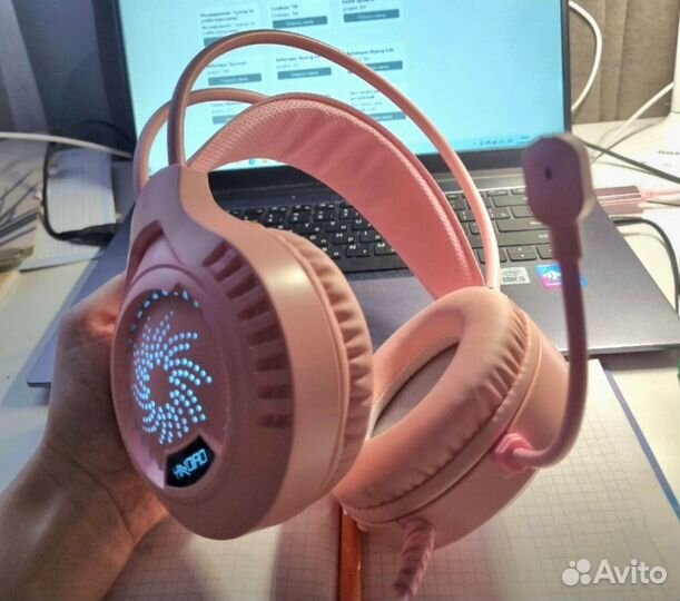 Наушники проводные игровые с микрофоном usb