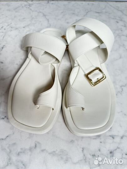 CIA borghini сандалии белые 100%кожа