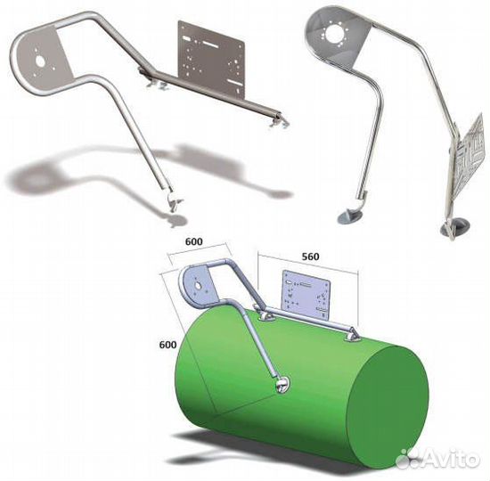 Стойка рулевая с бортовым креплением (010121T)