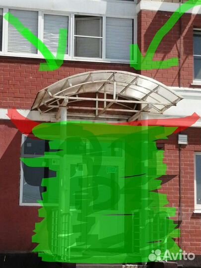 Козырек над дверью бу