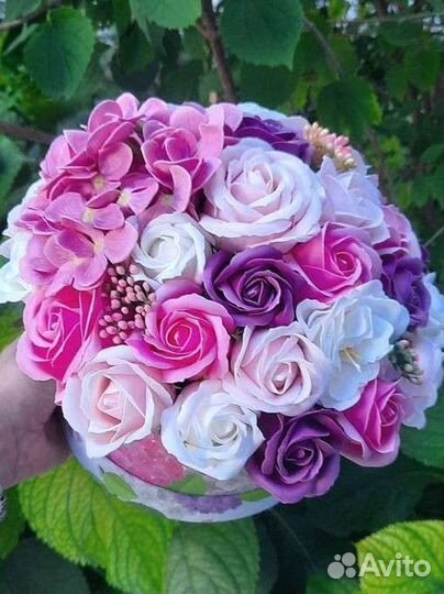 Букет из мыльных цветов