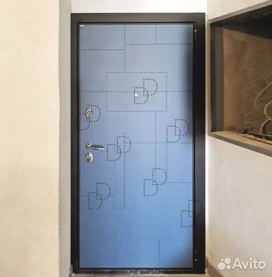 Металлическая входная дверь панель 3D