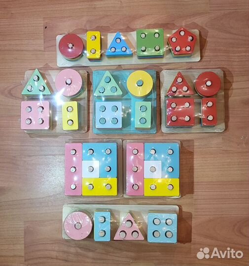 Сортер, пазлы деревянные