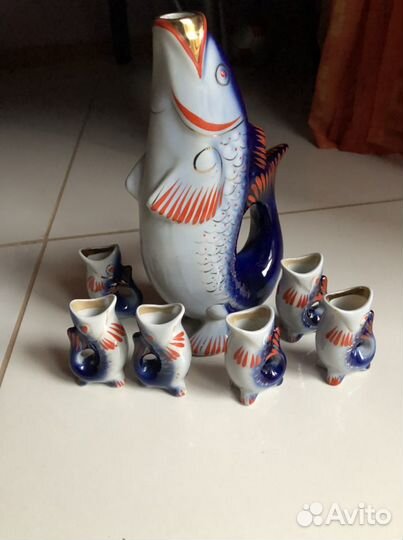 Фарфоровый штоф -Рыбка