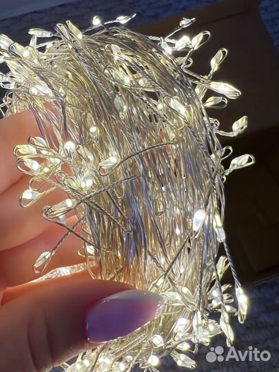 Гирлянда Роса хвойная лапа (мишура) на елку