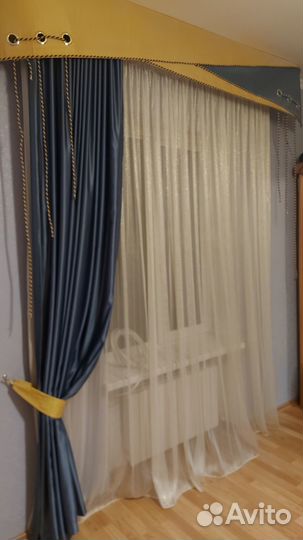Комплект шторы и тюль бу