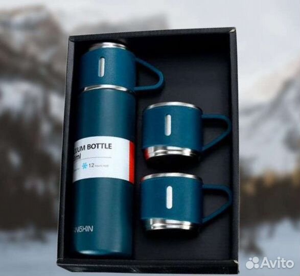 Подарочный набор термос с кружками