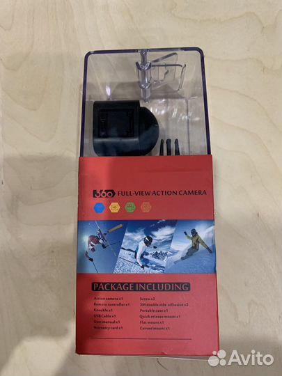 Экшн камера 360H черный (4K/12.4MP/360/1200mAh)