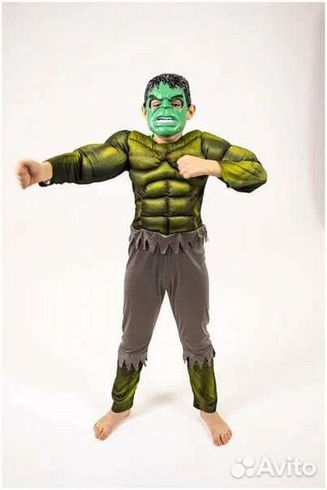 Костюм Халка р130-140 с мускулами