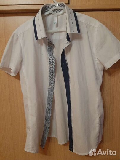 Рубашка белая мужская для школы