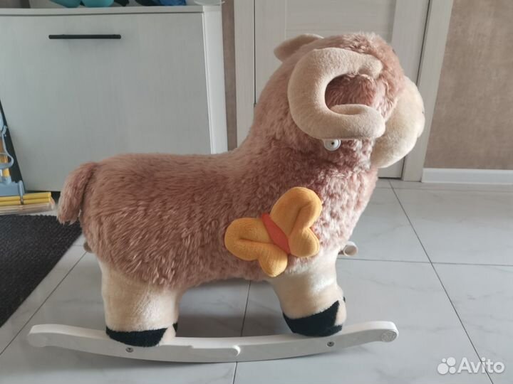 Овечка, игрушка-качалка