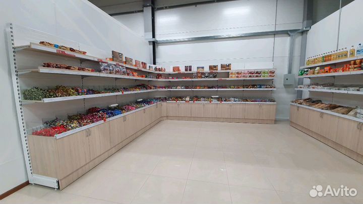 Стеллажи торговые Нордика с подтоварником 225см