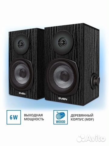 Sven колонки для компьютера пк, 2.0 проводные
