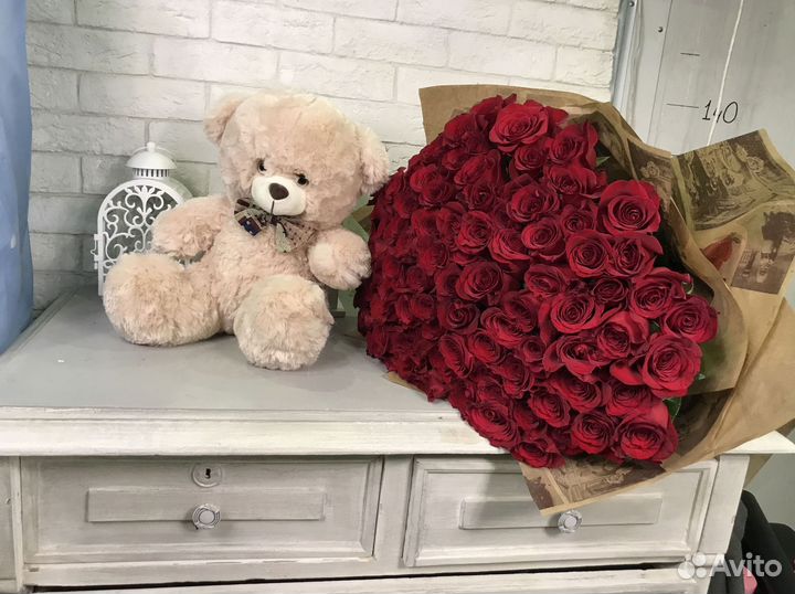 Розы 101 роза 51 доставка цветов