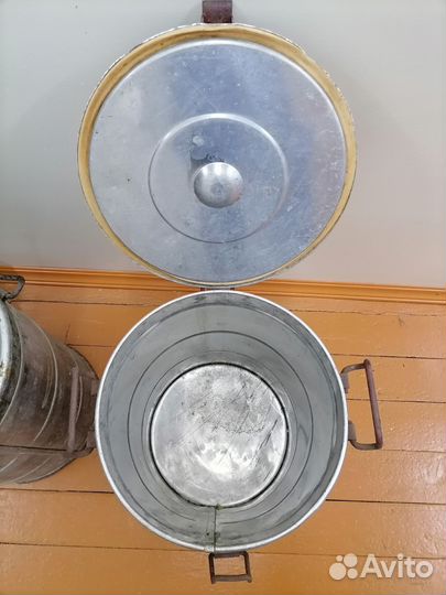 Фляга для меда из алюминия. Бидон бак для меда 40л